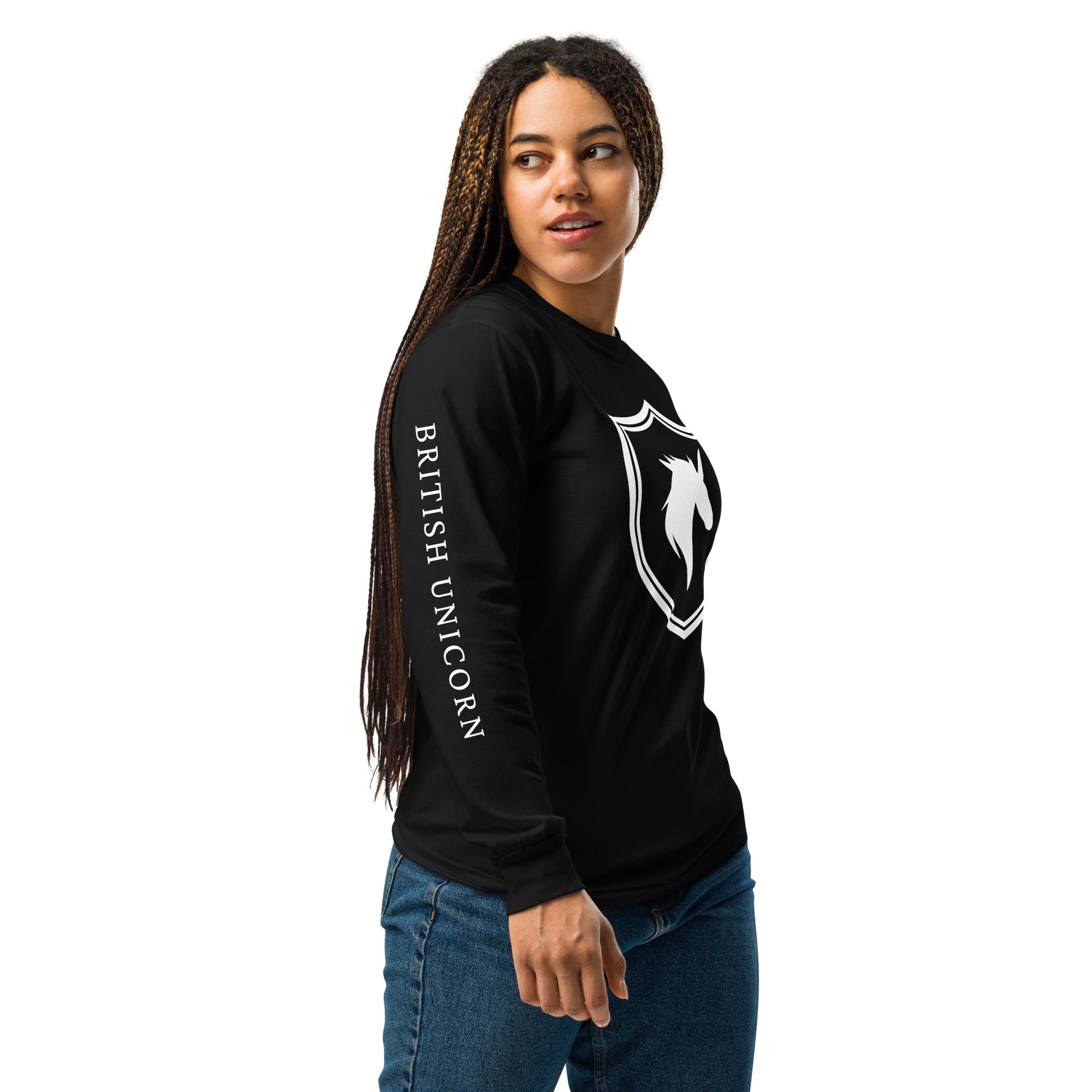 British Unicorn Shield | Garment-dyed Long-Sleeve Shirt
