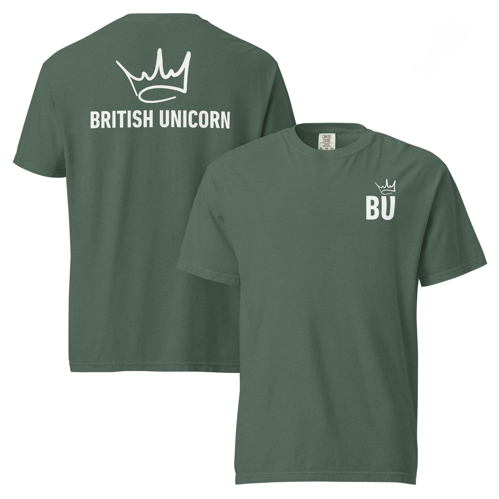 British Unicorn | BU Crown | Garment-dyed Heavyweight Tee