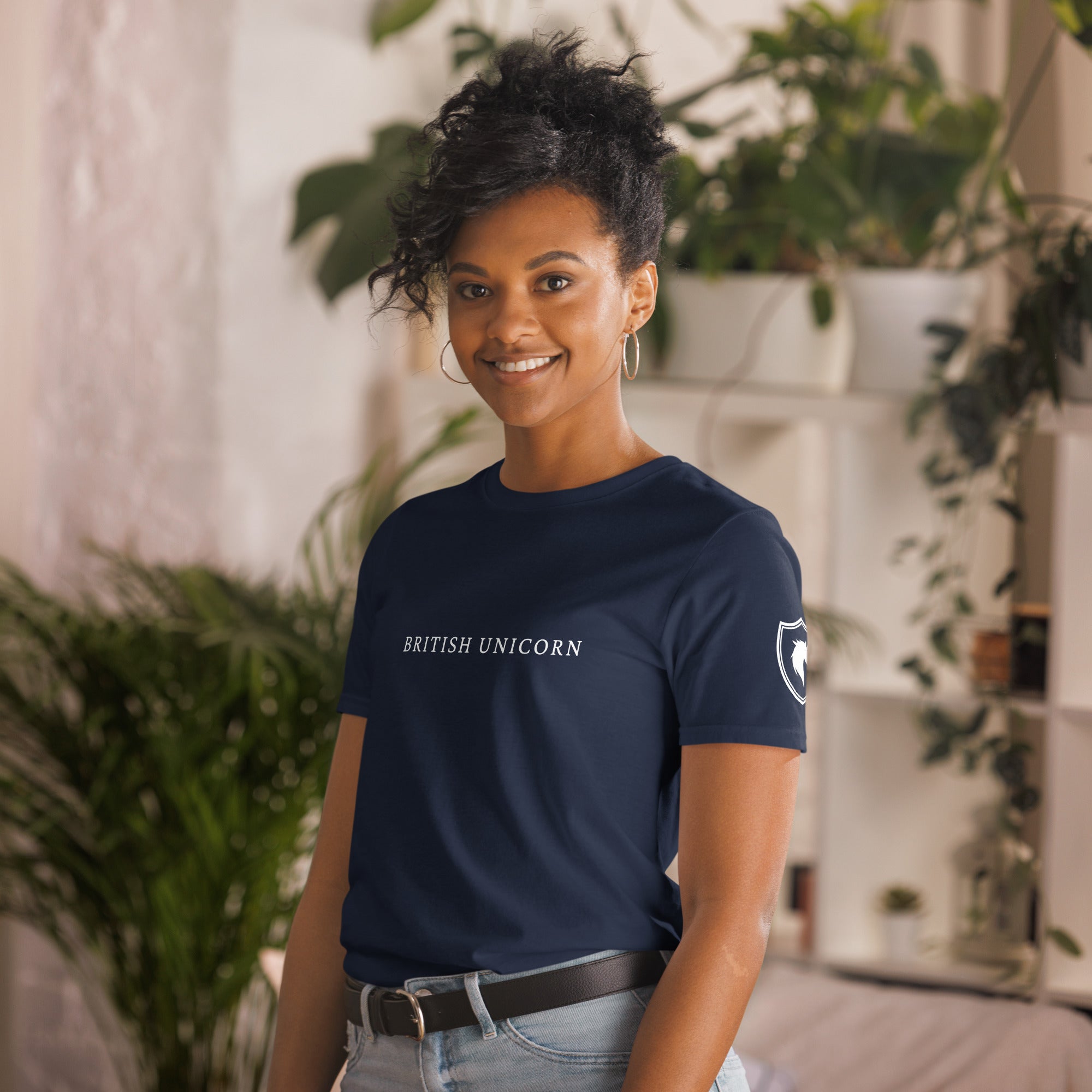 British Unicorn Tee with Shield on Sleeve