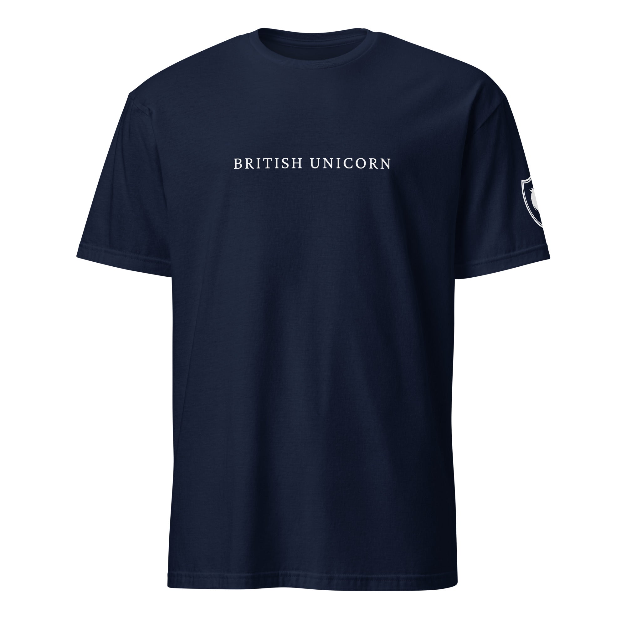 British Unicorn Tee with Shield on Sleeve